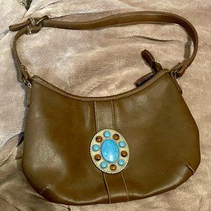Jewel Adorned Small Leather Type Purse NWOT
